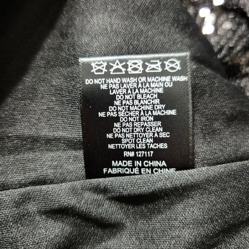 Bell Badgley Mischka Dress Women's Size 2 Sequin Sheath Dress Long sleeve (47) - Picture 9 of 11